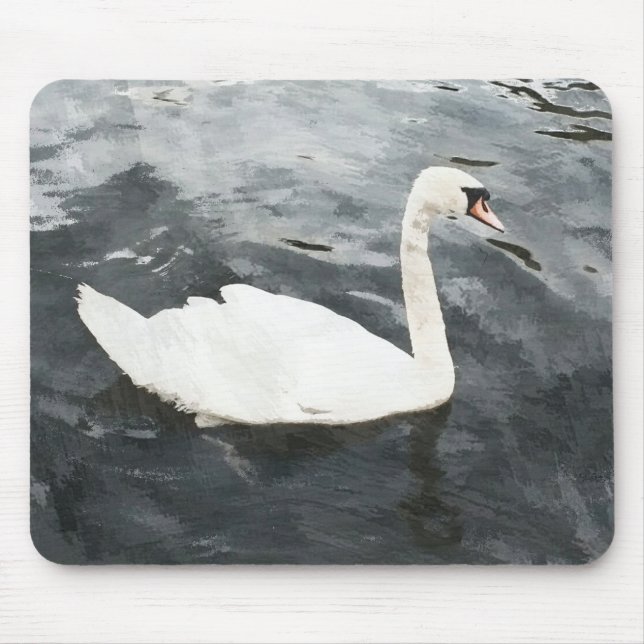 Impressionist Swan Mouse Mat (Front)