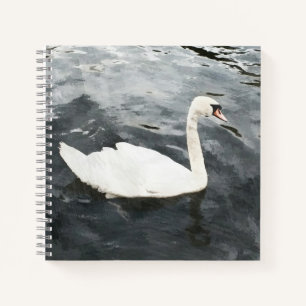 Impressionist Swan Notebook