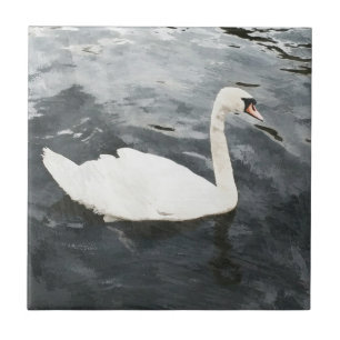 Impressionist Swan Tile