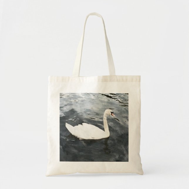 Impressionist Swan Tote Bag (Front)