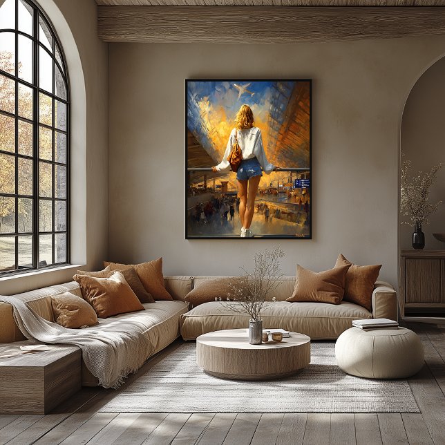 Impressionist Travel Landscape – Golden Departure Poster (Creator Uploaded)