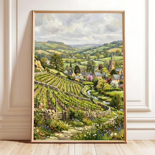 Impressionist Village Landscape Wall Art