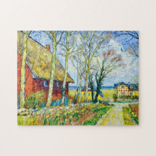 Impressionist Village Scene in Ahrenshoop on the D Jigsaw Puzzle