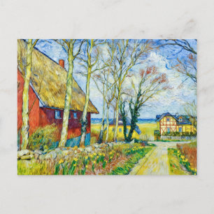 Impressionist Village Scene in Ahrenshoop on the D Postcard