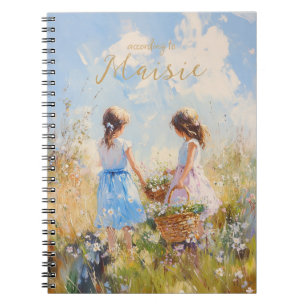 Impressionist Wildflower Meadow Girls Notebook