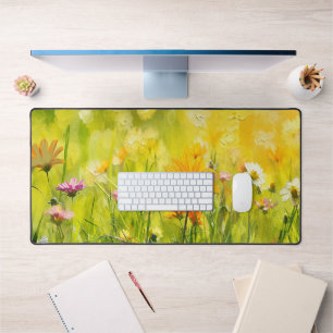  Impressionist Wildflower Meadow Oil Painting   Desk Mat