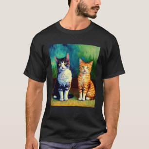 Impressionistic Cat Impressionism Cats Painting Ca T-Shirt