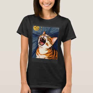 Impressionistic  Cat Screaming Impressionism Cats  T-Shirt
