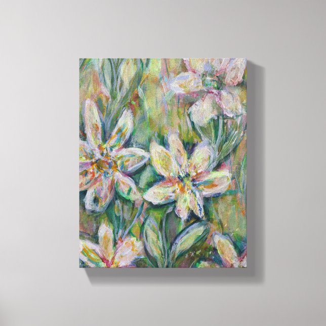 Impressionistic Floral Painting Canvas 8"x10"x2.5" Print (Front)