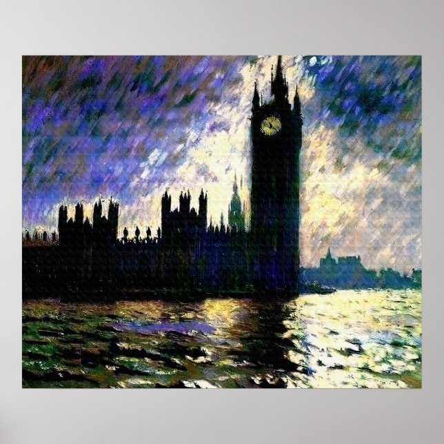Impressionistic Houses of Parliament Poster (Front)