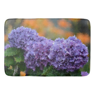 Impressionistic Hydrangea Bath Mat