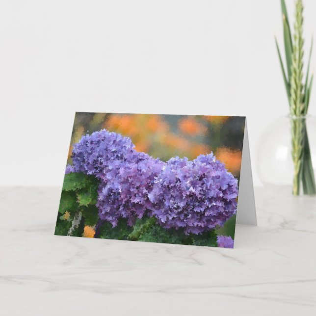 Impressionistic Hydrangea Notecard (Front)
