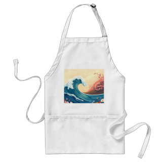 Impressionistic Ocean Wave Standard Apron