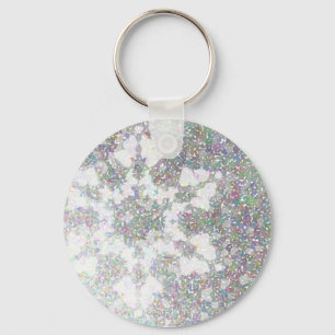 Impressionistic Snowflake Key Ring