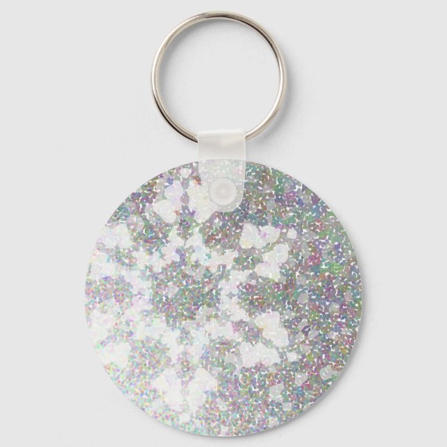 Impressionistic Snowflake Key Ring (Front)