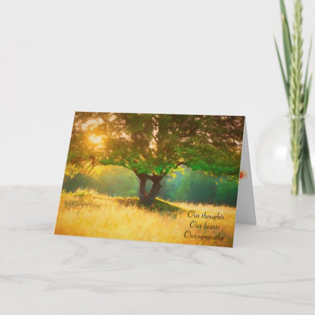 impressionistic tree in golden sunlight card (Front)