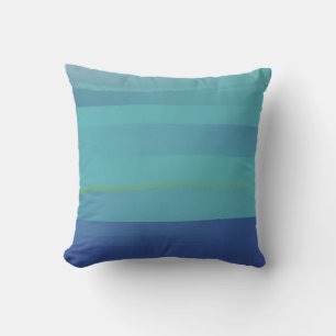 Impressions in Teal and Blue Cushion