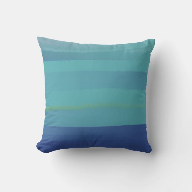 Impressions in Teal and Blue Cushion (Front)