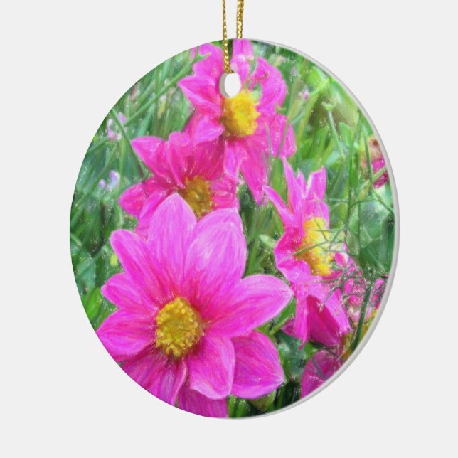 Impressions of Cosmos. Ceramic Tree Decoration (Left)