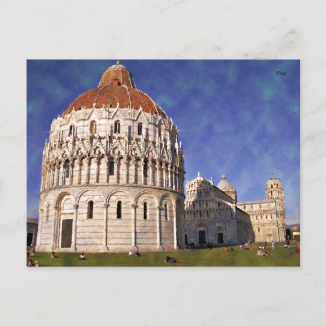 Impressitaly Pisa Miracoli Postcard (Front)