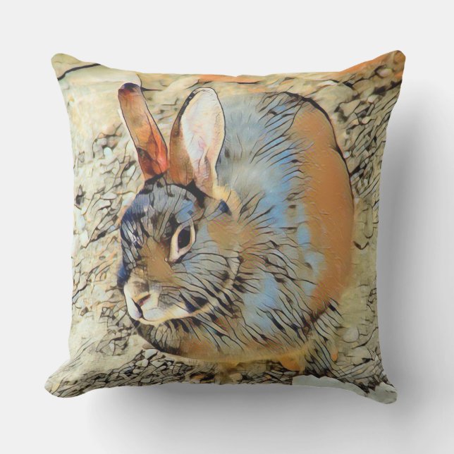 Impressive Animal - Bunny Outdoor Cushion (Front)