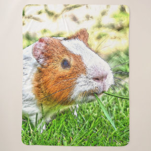 Impressive Animal Guinea Pig Sherpa Blanket