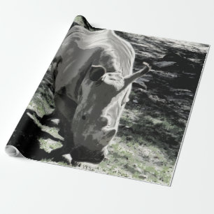 impressive animal- rhino wrapping paper