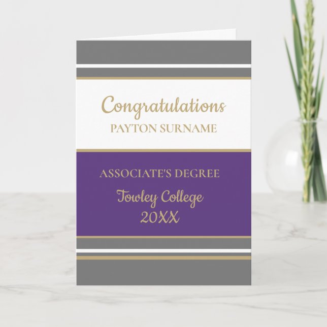 Impressive Custom Associate's degree  Card (Front)