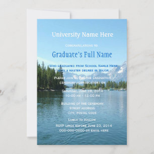 impressive landscape graduation ceremony invitation