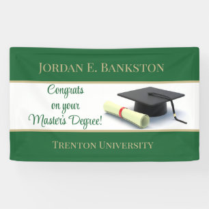 Impressive Master's Degree! Graduation Banner