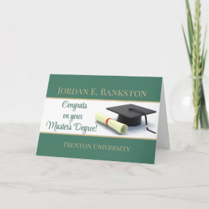 Impressive Master's Degree! Graduation  Card