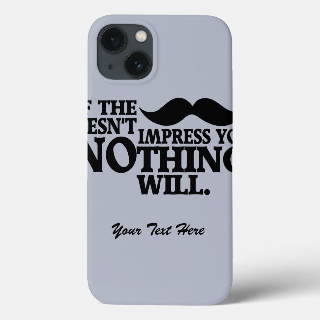 Impressive Moustache custom colour iPad case (Back)