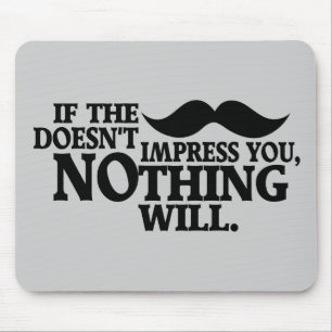 Impressive Moustache custom colour mousepad