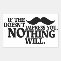 Impressive Moustache custom colour stickers