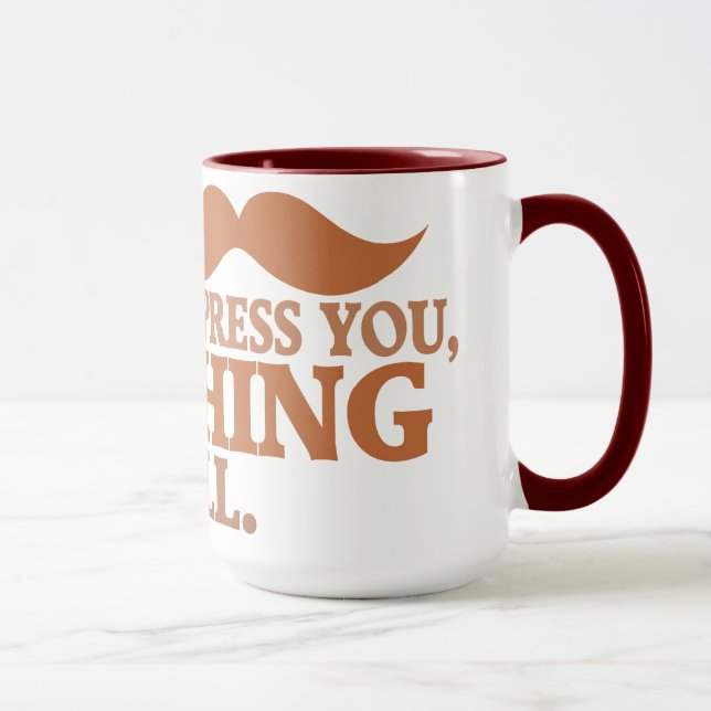 Impressive Moustache mug - choose style, colour (Right)