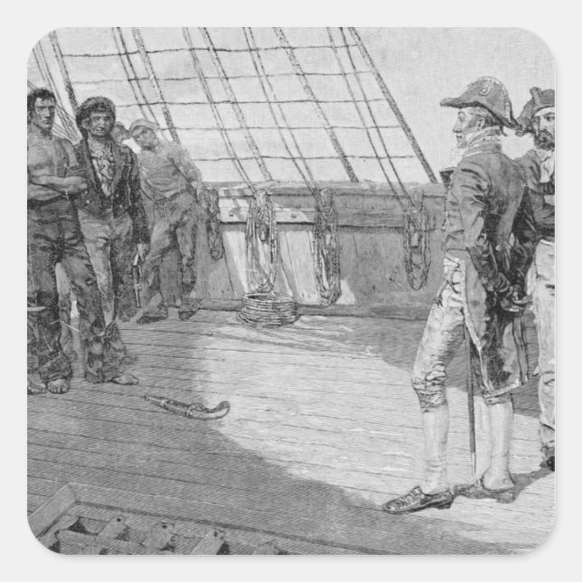 Impressment of American Seamen Square Sticker (Front)