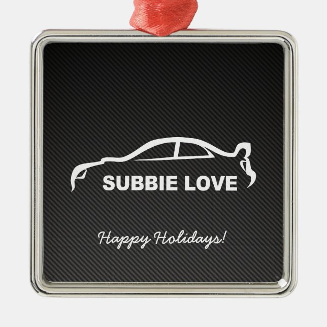 Impreza STI Silhouette with Carbon fibre Metal Tree Decoration (Front)