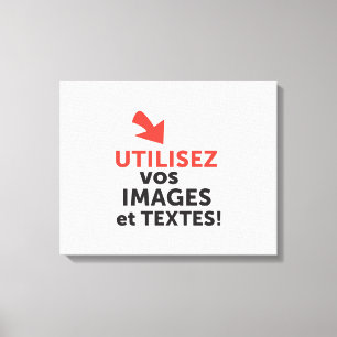 Imprimer vos conceptions en ligne en français canvas print