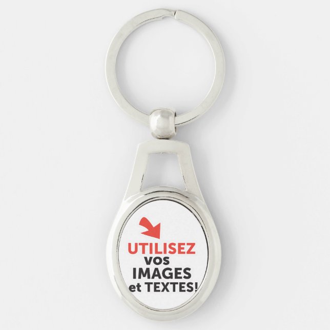 Imprimer vos conceptions en ligne en français key ring (Front)