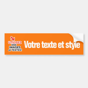Imprimer vos designs en ligne DIY en Français Bumper Sticker
