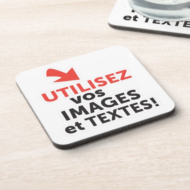 Imprimer vos designs en ligne DIY en Français Coaster (Left Side)