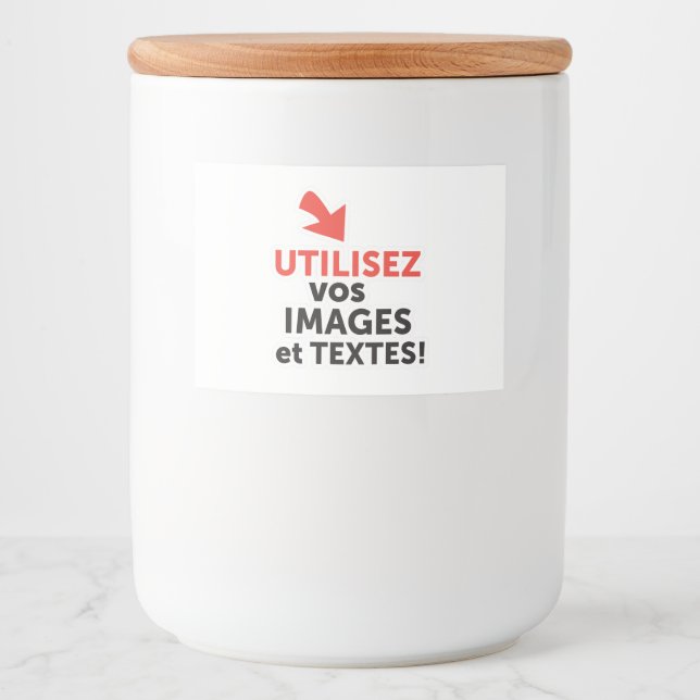 Imprimer vos designs en ligne DIY en Français Food Label (Front)