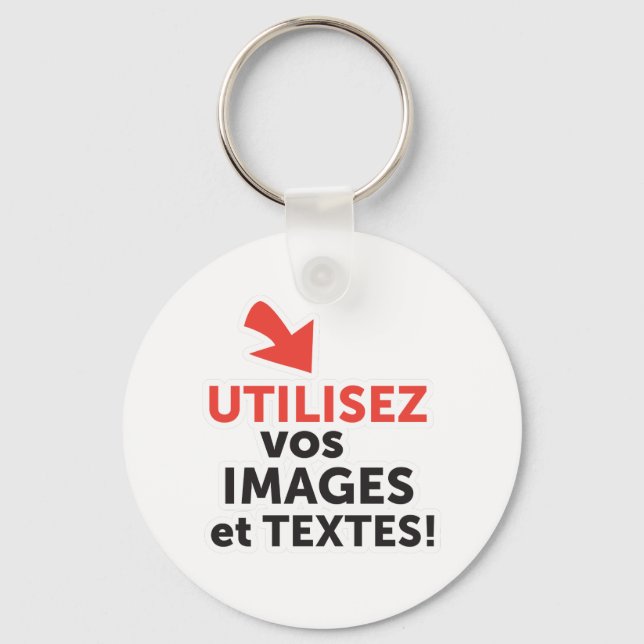 Imprimer vos designs en ligne DIY en Français Key Ring (Front)