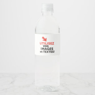 Imprimer vos designs en ligne DIY en Français Water Bottle Label