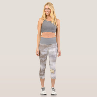 imprinted leaves capri leggings