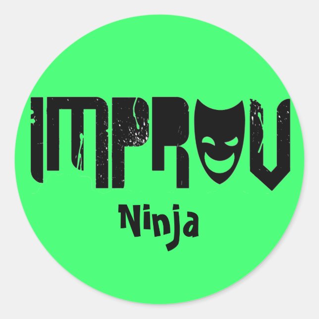 Improv! Classic Round Sticker (Front)