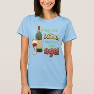 Improve With Age Ladies Ringer Tee Shirt