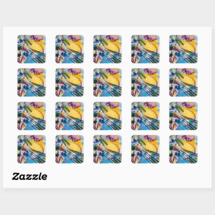 Improvisation 26, Rowing by Wassily Kandinsky Square Sticker
