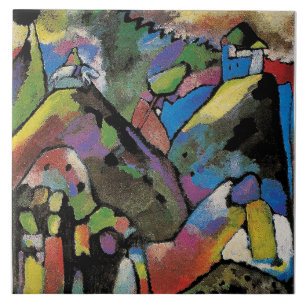 Improvisation 9, abstract art by Wassily Kandinsky Tile