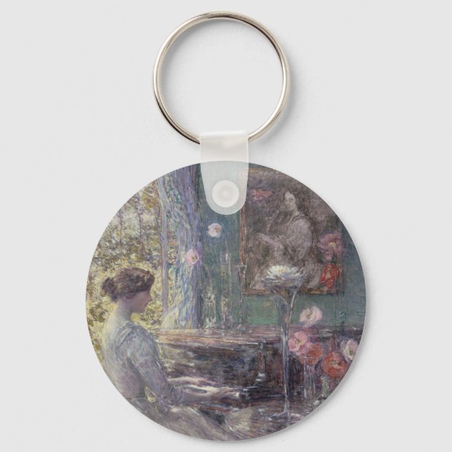 Improvisation by Frederick Childe Hassam Key Ring (Front)